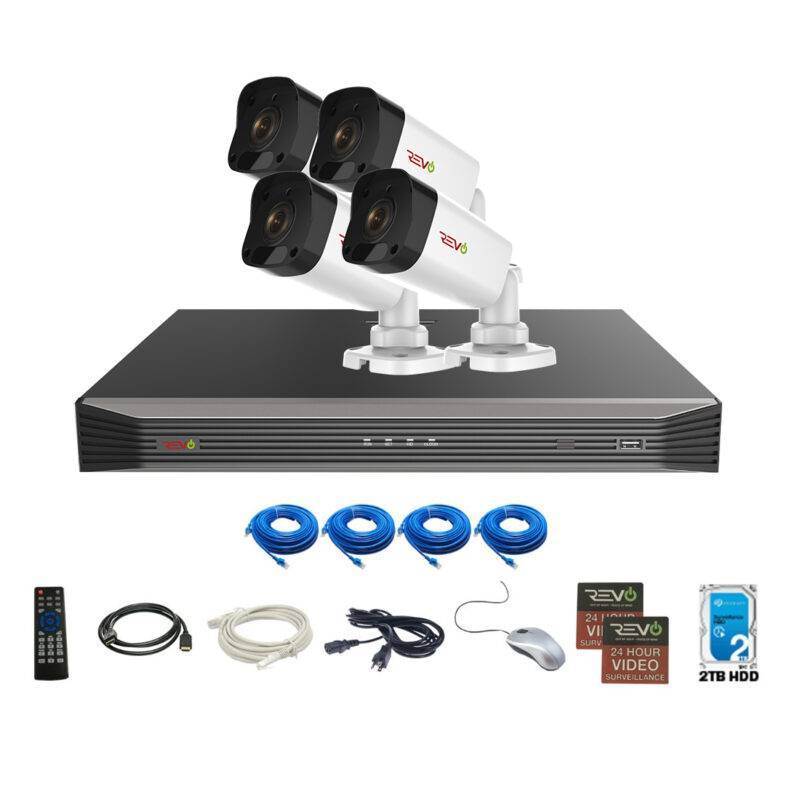 Revo 8Ch 4K Security System - 2TB HDD, 4 x 4K Bullet Cameras - Image 3